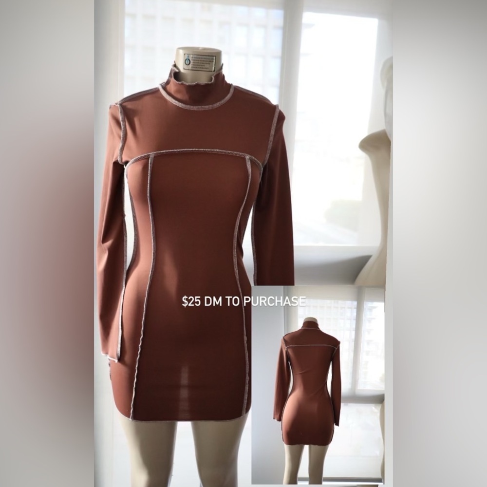 Brown Bodycon dress